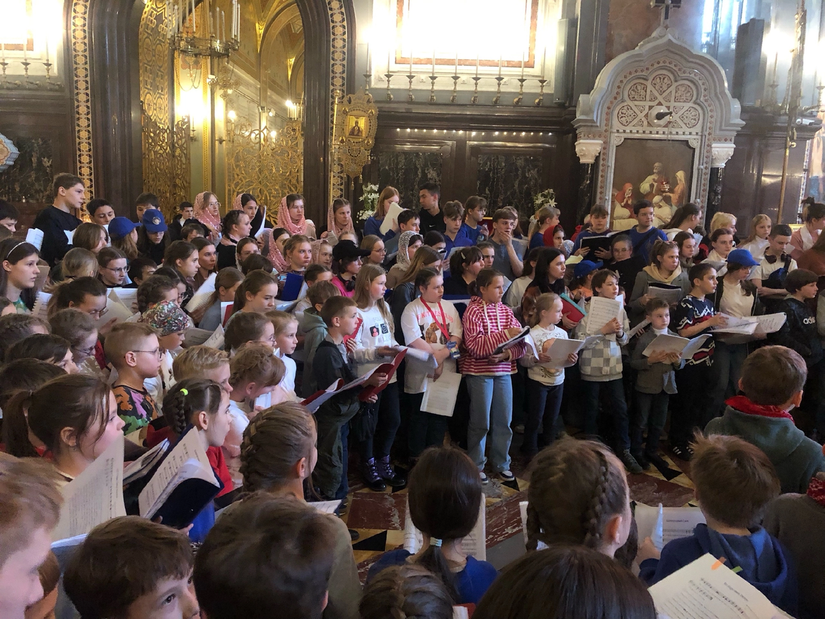 Репетиция сводного детского хора