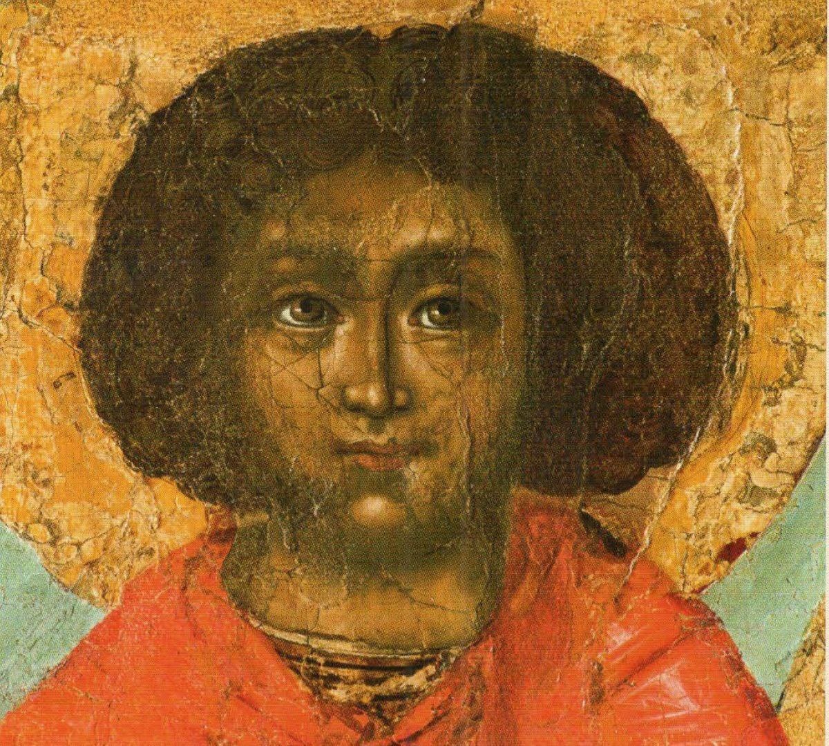 Фрагмент иконы «Воин Уар» из Архангельского собора Московского Кремля