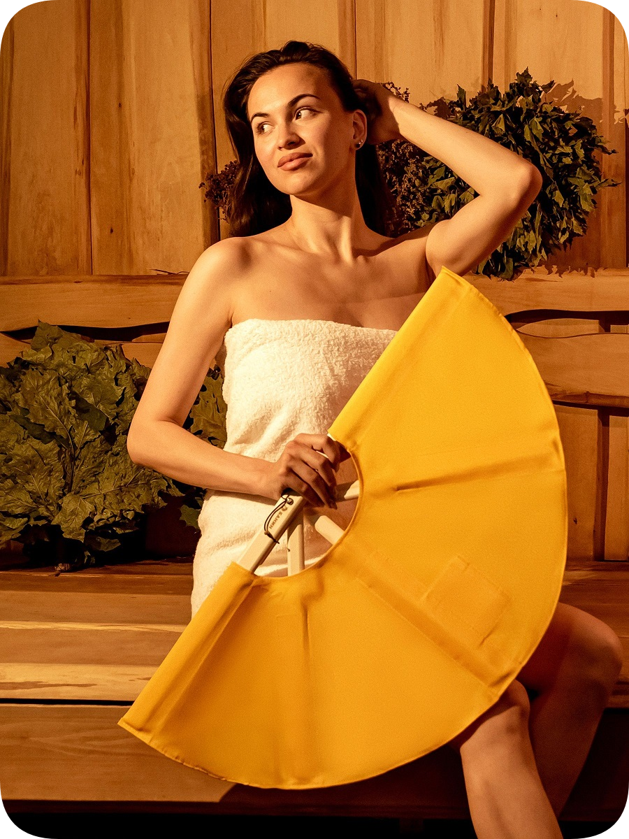 Бесконтактное парение с использованием банного веера