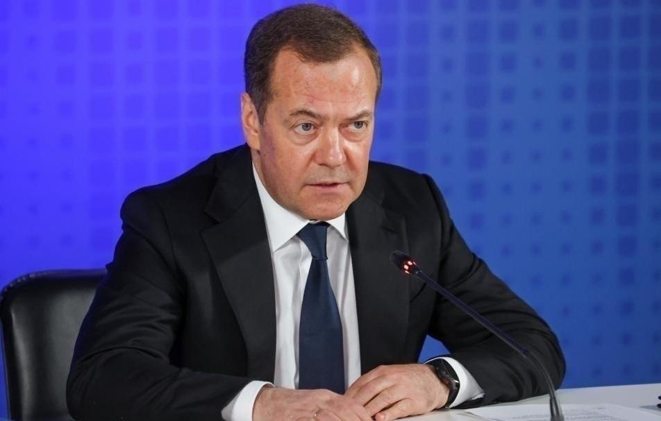    Заместитель председателя Совета безопасности РФ Дмитрий Медведев  Екатерина Штукина/ POOL/ ТАСС