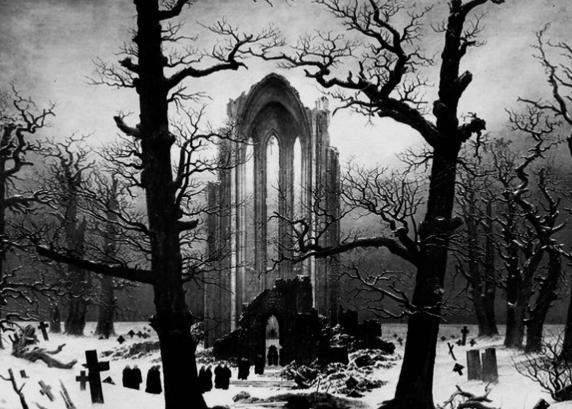 Эстетика «черного романа» в размывании границ между жизнью и смертью, мрачной обстановке и таинственности, приятно волнующем ощущении ужаса.