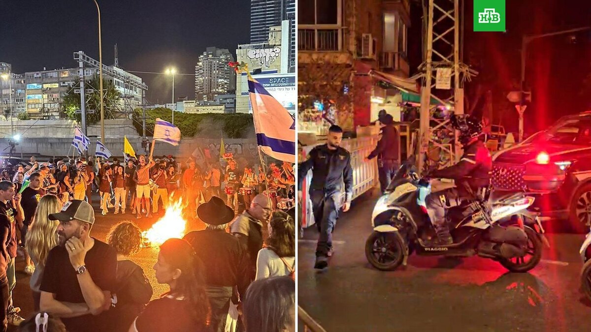    В Израиле начались акции протеста    из-за    отставки министра обороны