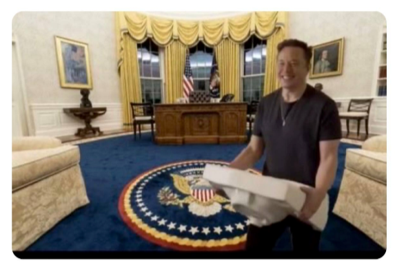 Илон наш Маск готовится въехать в овальный кабинет. Скриншот с телеграмм-канала Пул №3.