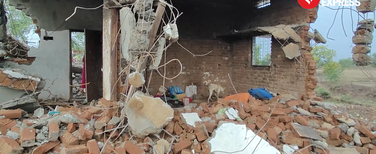 Снос домов в штате Мадхья-Прадеш. Фото: скриншот видео The Indian Times