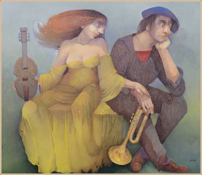 © Стефан Рыби (Stefan Rybi). Музыканты. 70х80 см. 