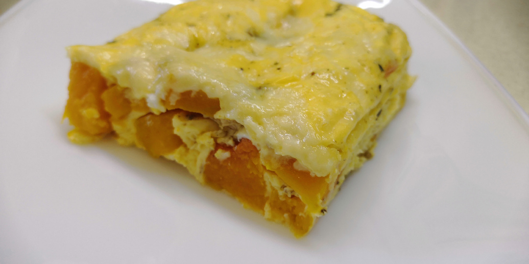 Порадовала себя в выходные запеканкой из тыквы на завтрак