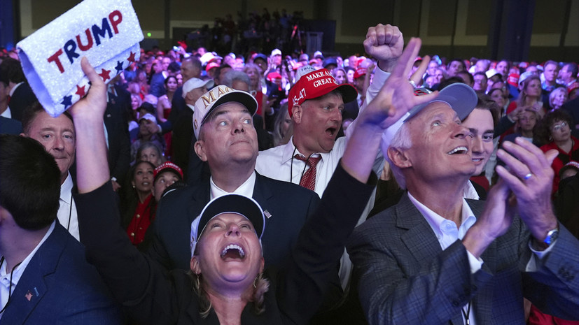     Выступая перед ликующими сторонниками, Трамп заявил о своей победе и объявил себя 47-м президентом США