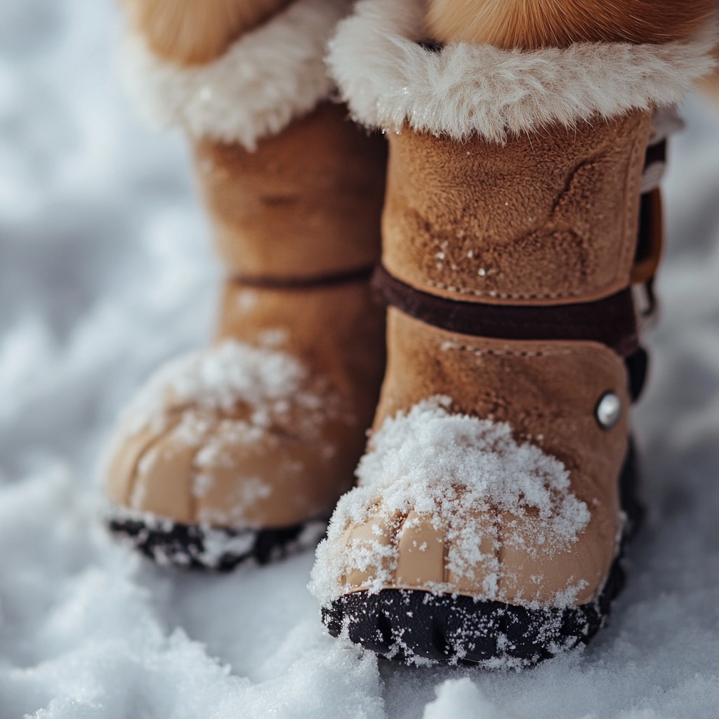 Обувь для собак согревает лапы питомцу