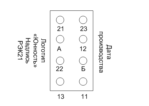 Нумерация контактов реле РЭК21