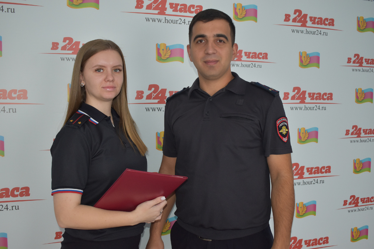 Лейтенант полиции Арина Блудова и лейтенант полиции Норик Калашян. / фото ашота мнацакяняна. 