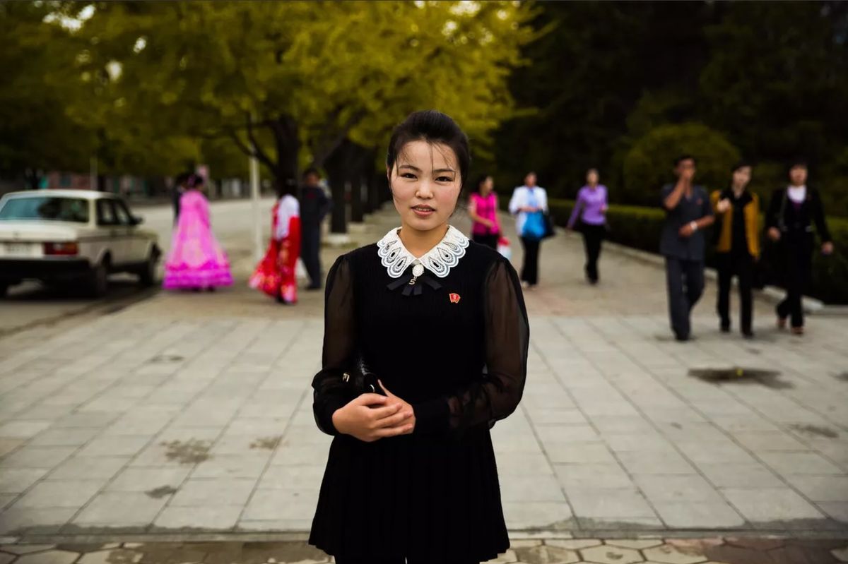 На улице в Вонсане, город на востоке страны