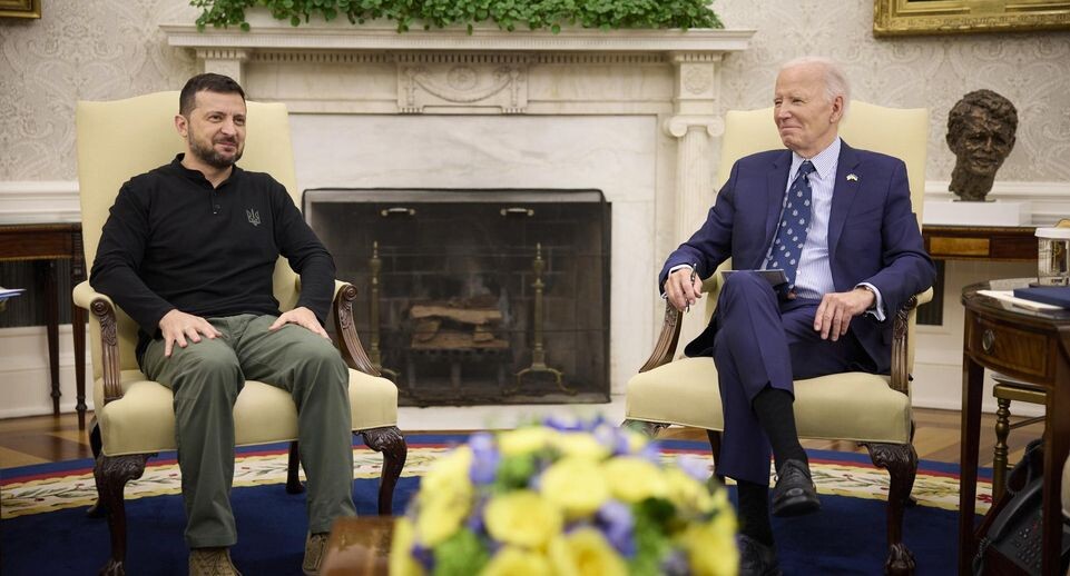    Владимир Зеленский и Джо Байден, сентябрь 2024 года. Presidential Office of Ukraine/ThePresidentialOfficeUkraine / Global Look Press