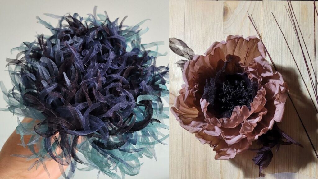 Цветы из ткани Ульяны Чавдарь