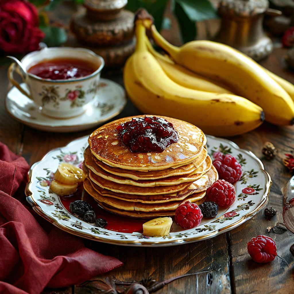 Постные банановые оладьи