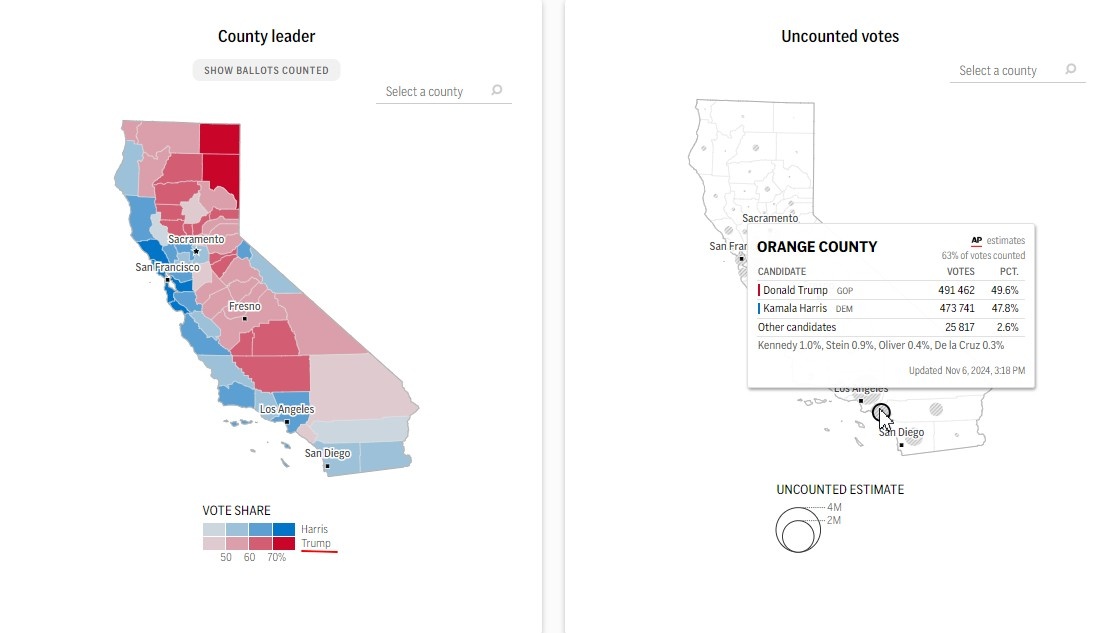 Расклад в Калифорнии