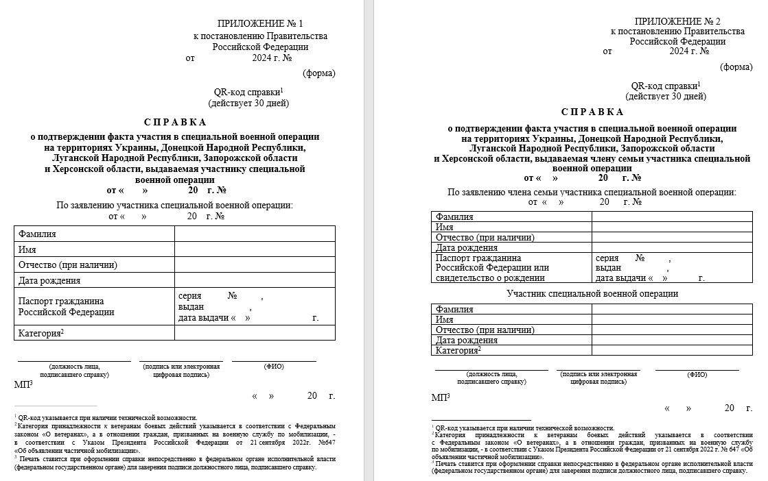 Справка об участии в СВО выглядит так. Источник: guk.mil.ru