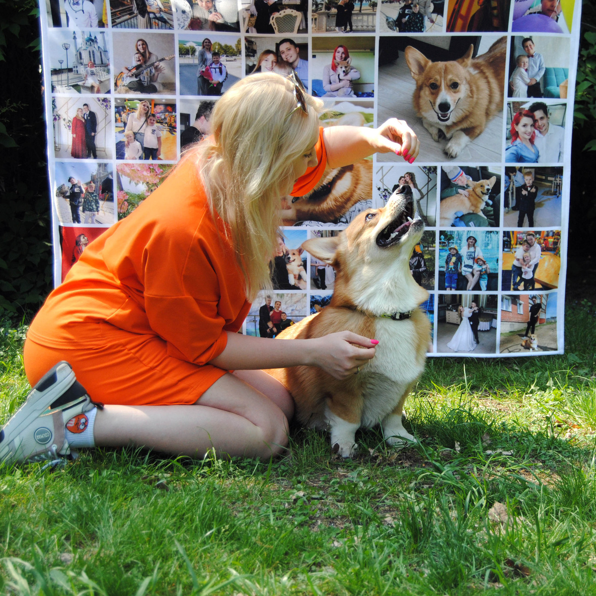 Плед с фотографиями вашей собачки на заказ