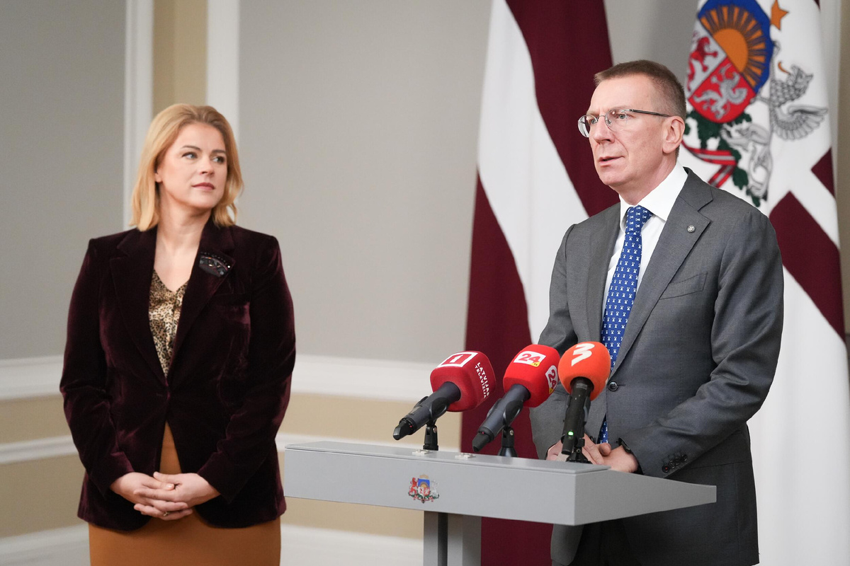 Президент Латвии Эдгарс Ринкевичс и премьер-министр Латвии Эвика Силиня © Valsts prezidents / Ilmars Znotins