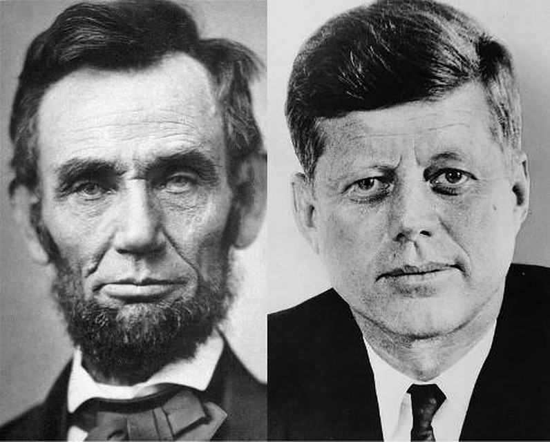 Авраам Линкольн и Джон Кеннеди. фото интернет