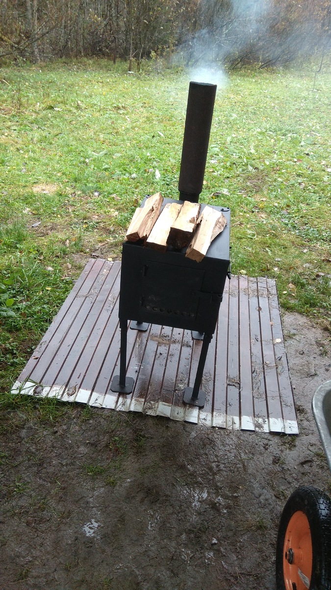 Обжиг краски на улице 