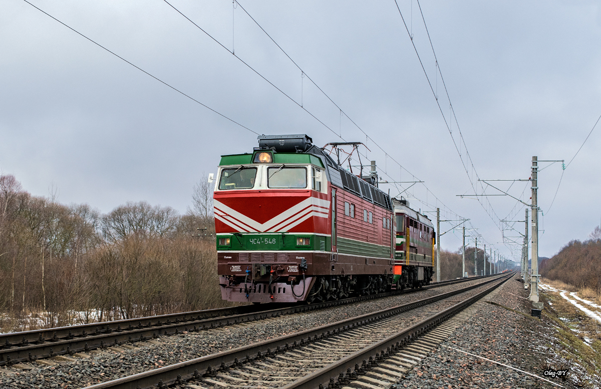 Электровоз ЧС4Т-546 белорусских железных дорог, источник фото https://railgallery.ru, автор Oleg-BY