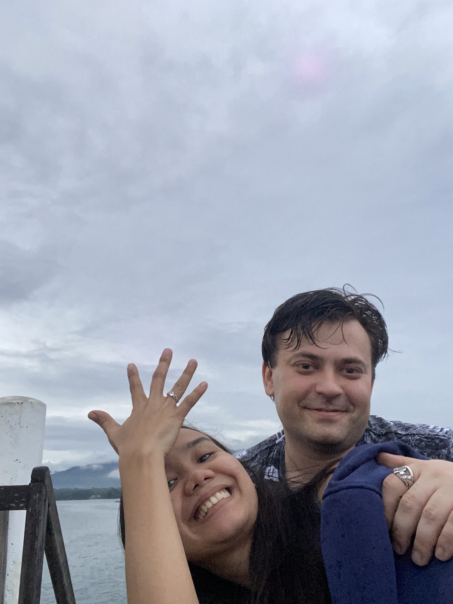 Романтический вечер на берегу Тихого океана.