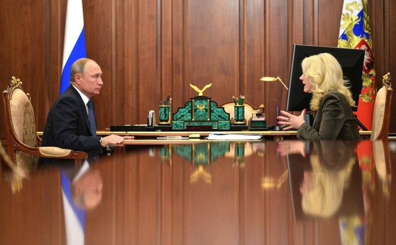    Владимир Путин и Татьяна Голикова. Фото: Kremlin Pool/Globallookpress