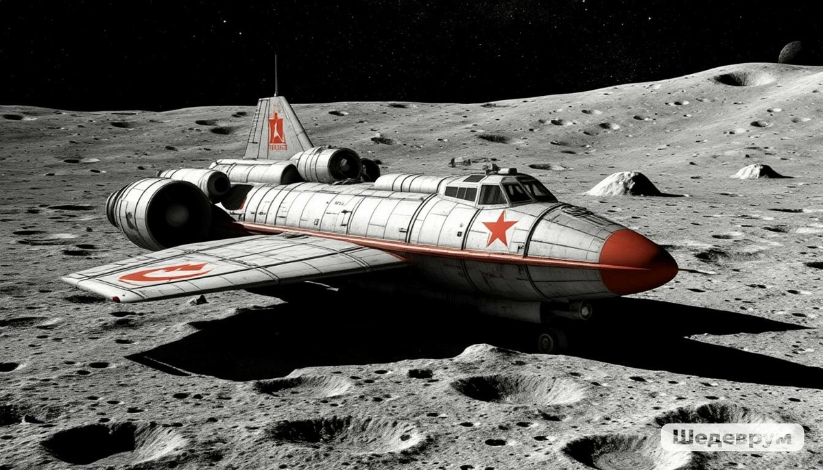 Аварийный советский корабль на Луне. Взято из интернета. 