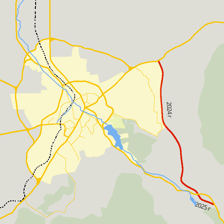 © Maxim Norkus / Wikimedia Commons / CC BY-SA 4.0 (Юго-Восточный обход Симферополя на карте Симферопольской агломерации)