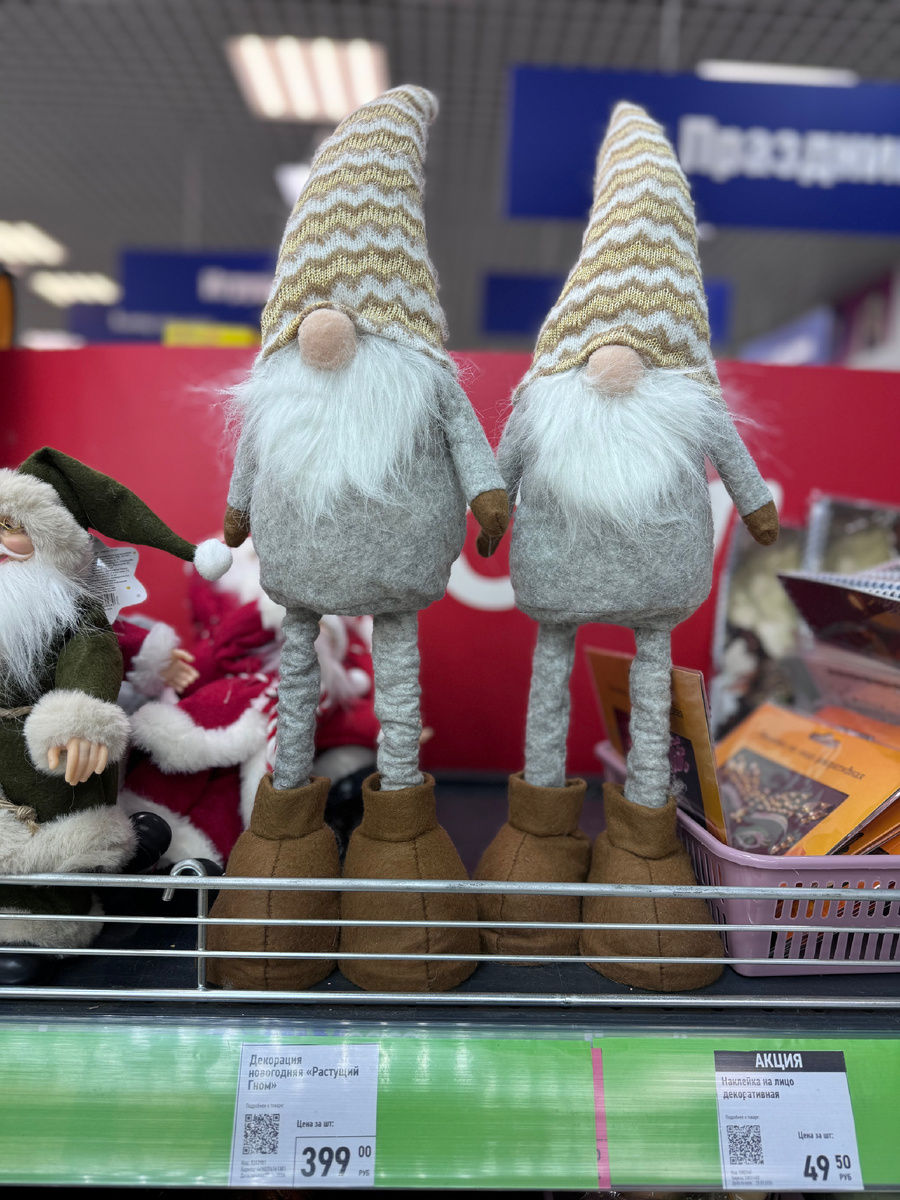 Декорация новогодняя "Растущий Гном"