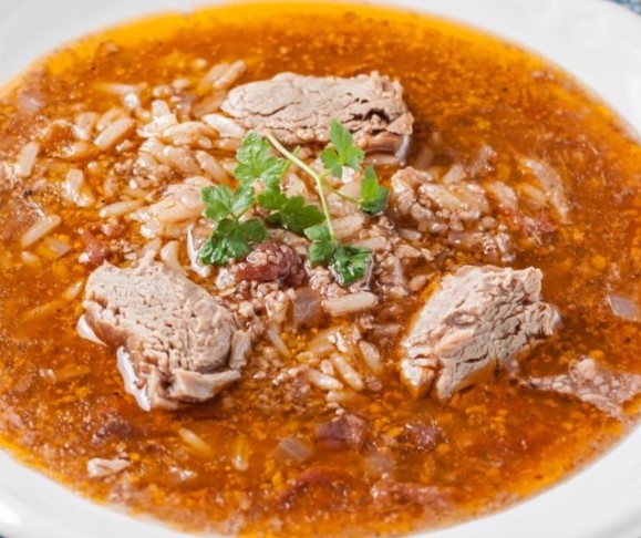 Суп харчо из говядины.