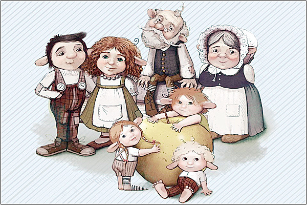 Семейка хомлинов. Картинка найдена в интернете