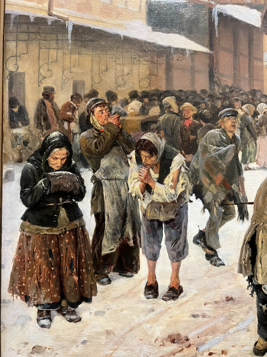 Фрагменты картины В.Маковского "Ночлежный дом". Фото автора.