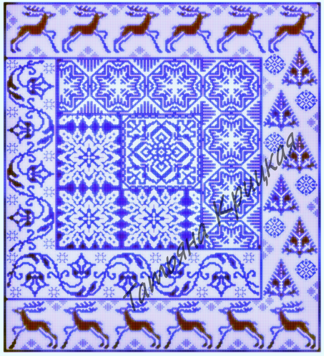 "Зимность". Размер 383х449.