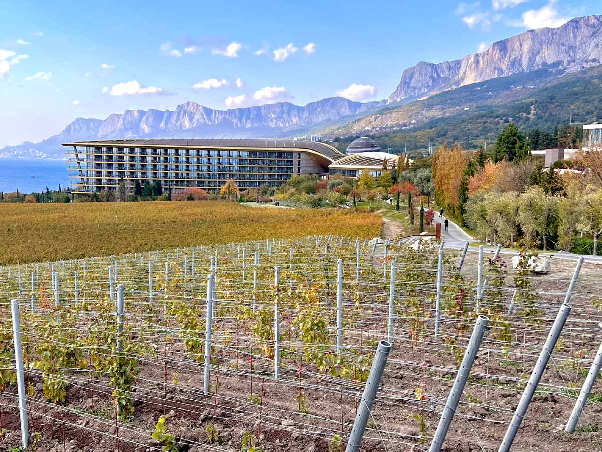 Винный парк - это возможность уникальной прогулкой по южнобережному винограднику в обрамлении крымской горной гряды и чёрного моря. WINEPARK BY MRYIA RESORT & SPA