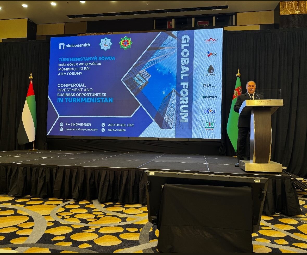 «Глобальный форум о коммерческих, бизнес и инвестиционных возможностях Туркменистана», 7 ноября, 2024 г., Абу-Даби, ОАЭ (Фото: инстаграм-аккаунт Посла ОАЭ в Туркменистане Ахмеда Аль-Хамели)