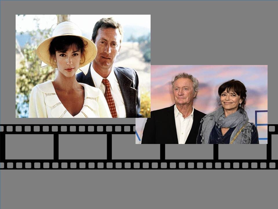 Рэйчел Уорд и Брайан Браун в фильме и много лет спустя в жизни.