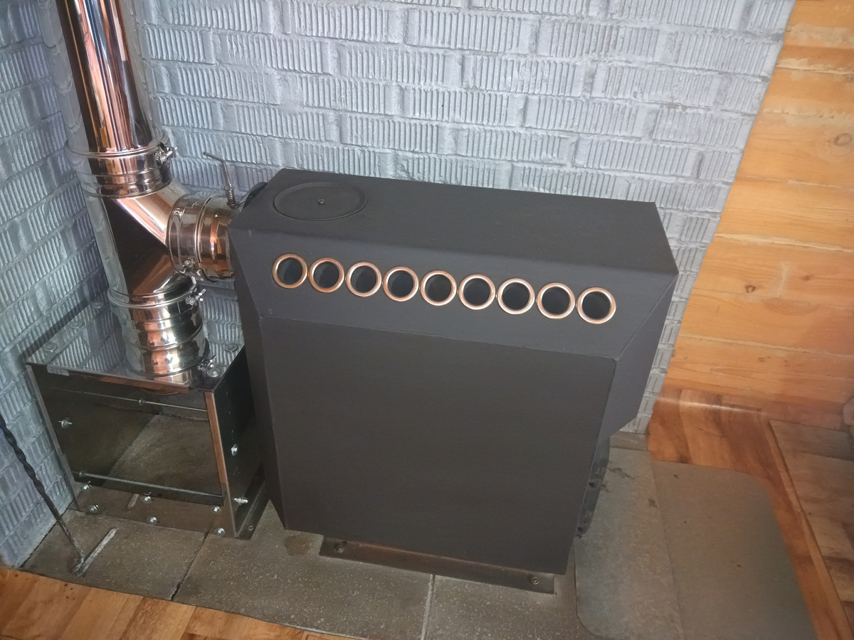 Прочистка находится внизу трубы под опорной пластиной дымохода