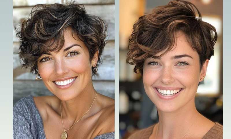 модная стрижка пикси для кудрявых волос