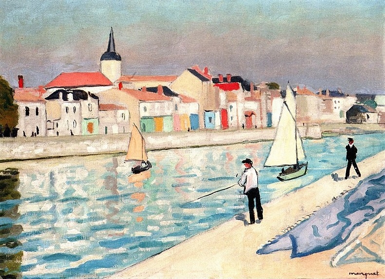 Марке. Рыболовы на набережной Ла-Шоме. 1921.