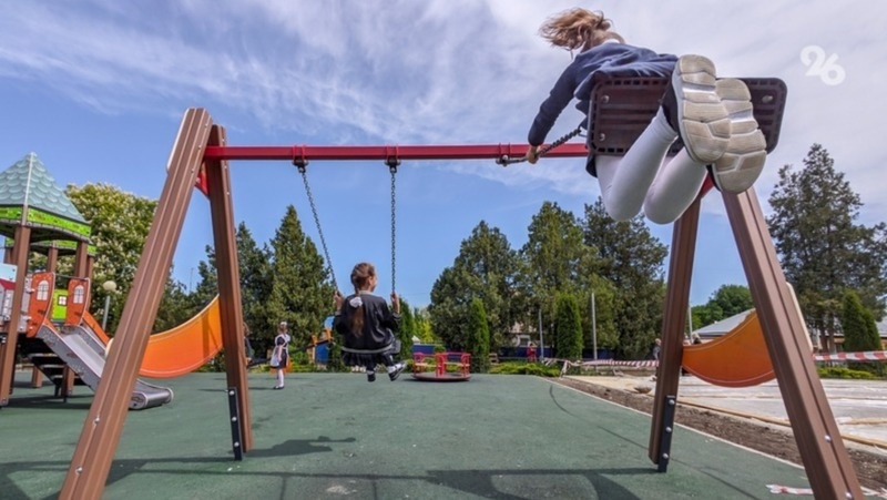    В рамках нацпроекта создаются новые детские площадки Фото: ИА «Победа26»