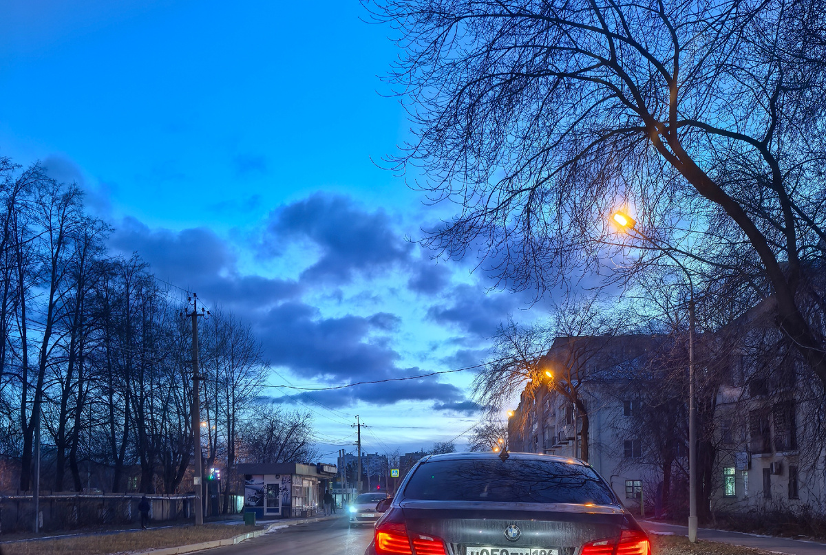 Вечер вторника. Едем домой