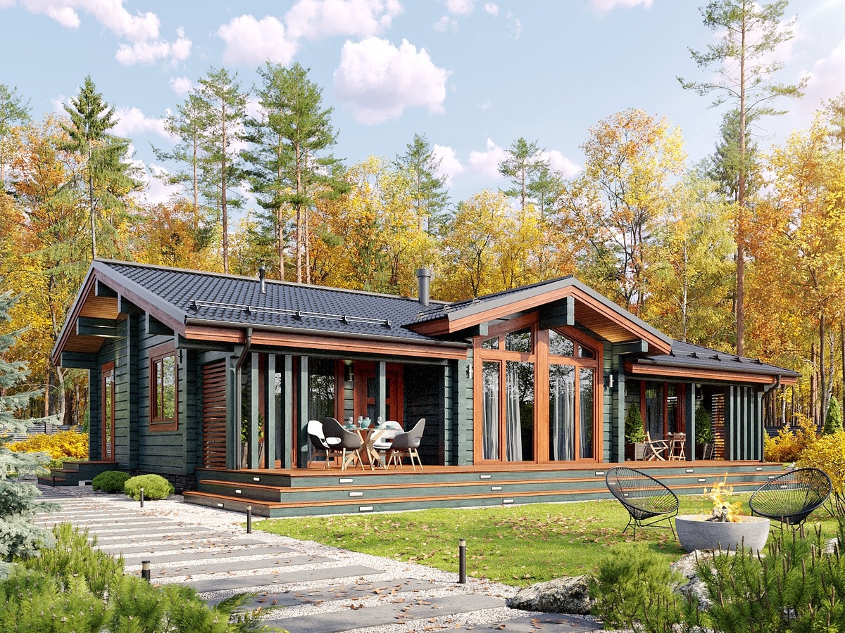 Проект «Бруклин»: 172 м2 (118 жилая), 3 спальни, 2 санузла 