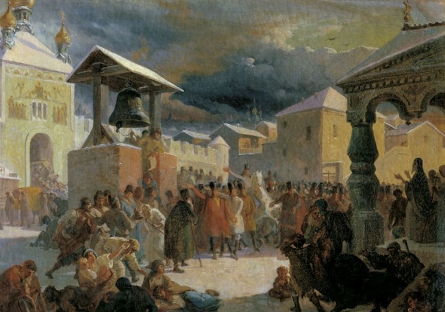 «Новгородское вече. Вечевой колокол». Худ. В. Худяков, 1861 год
