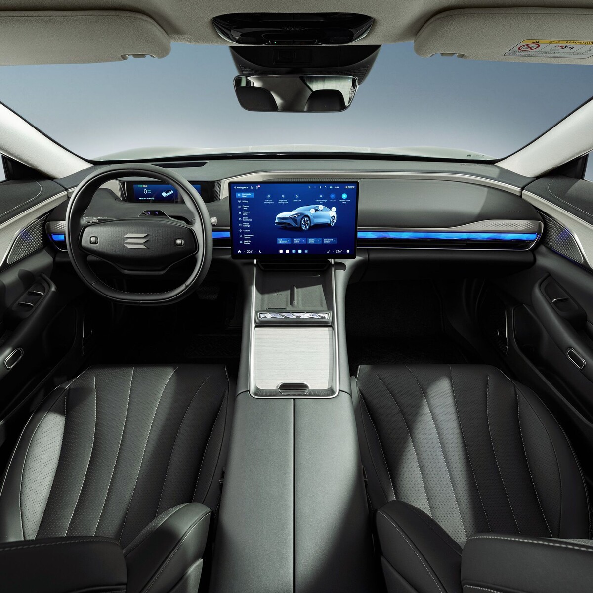 Интерьер нового четырехдверного купе Exlantix ES для России.