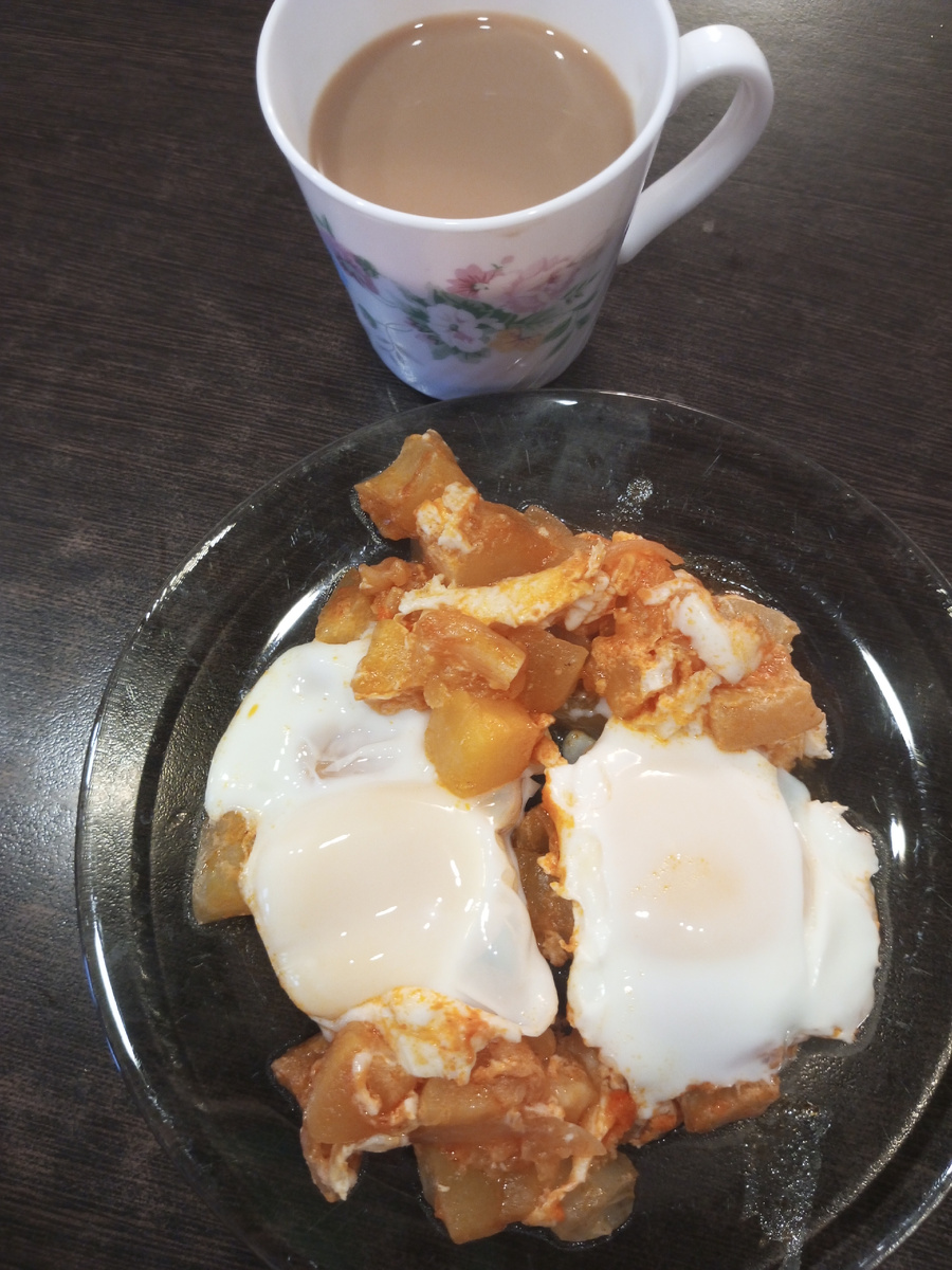 Яйцо и овощи