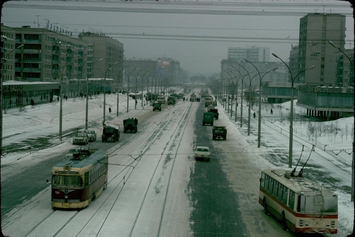 Красный проспект в Новосибе времен СССР