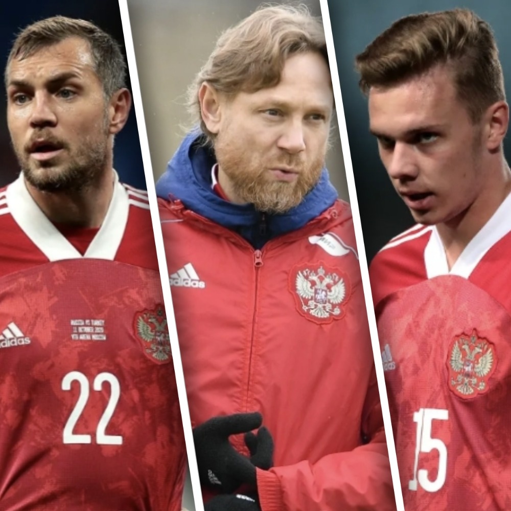 Артем Дзюба, Валерий Карпин и Максим Глушенков.