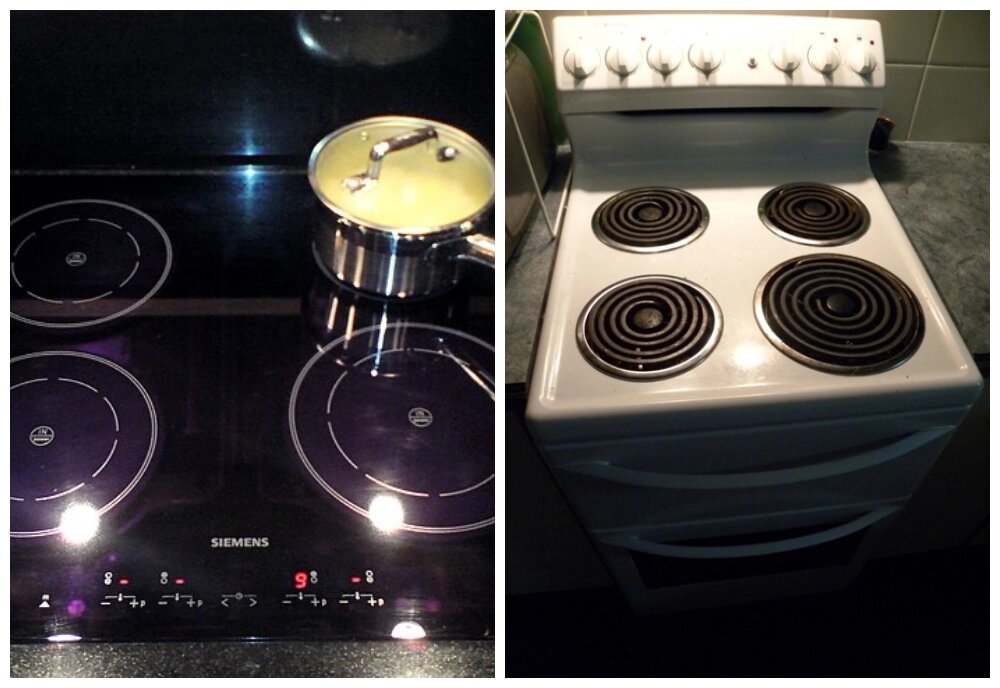    Индукционная плита и электрическая плита. Фото:  Коллаж АиФ