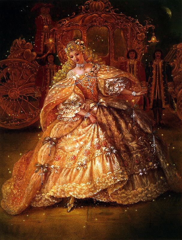 Художница Кинуко Крафт иллюстрации к сказке "Золушка"